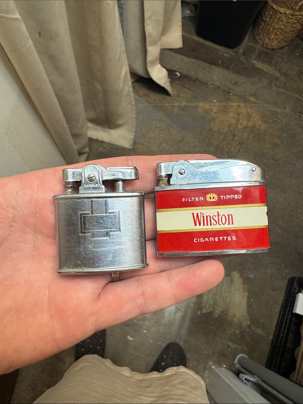 Red Vintage Cigarette Tin Lighter - Men Accessories two